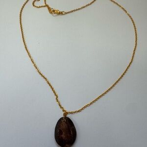 Handcrafted gold cowrie shell necklace adjustable